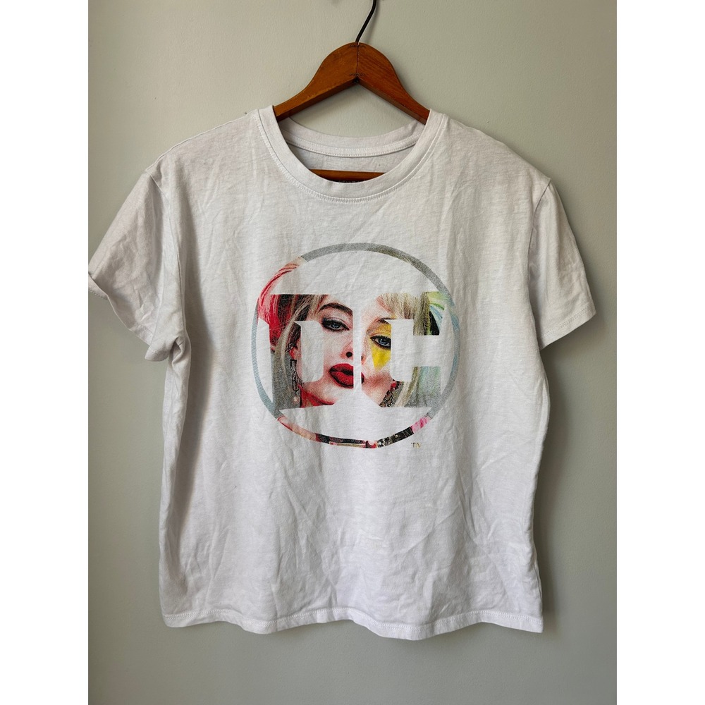DC Comics Birds of Prey Harley Quinn Graphic T-Shirt White Short Sleeve L